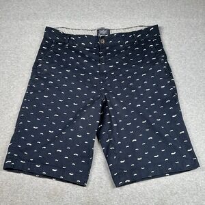 Company 81 Navy Whale Print Chino Shorts Mens‎ 36 Casual Summer Preppy Beach